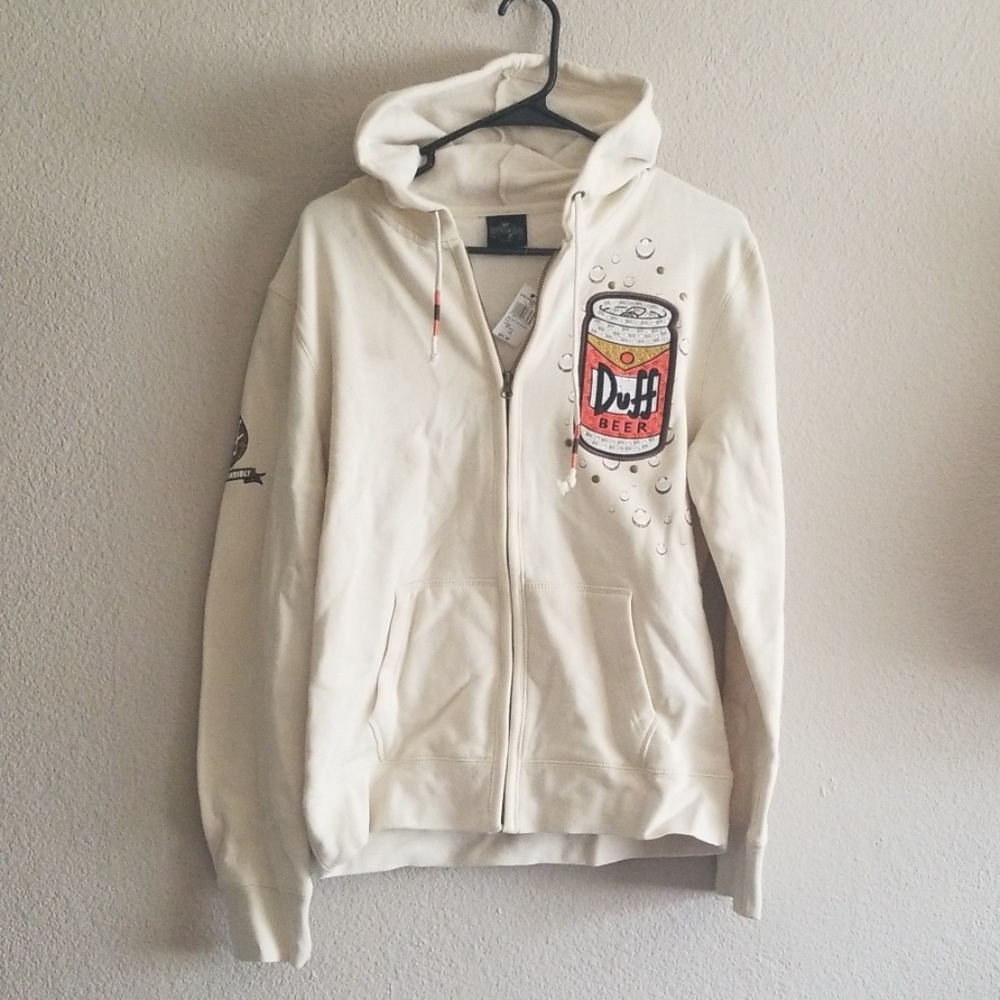 Simpson's DUFF Beer Offical Hoodie Jacket SZ L